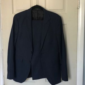 Zara suit set blue and black plaid